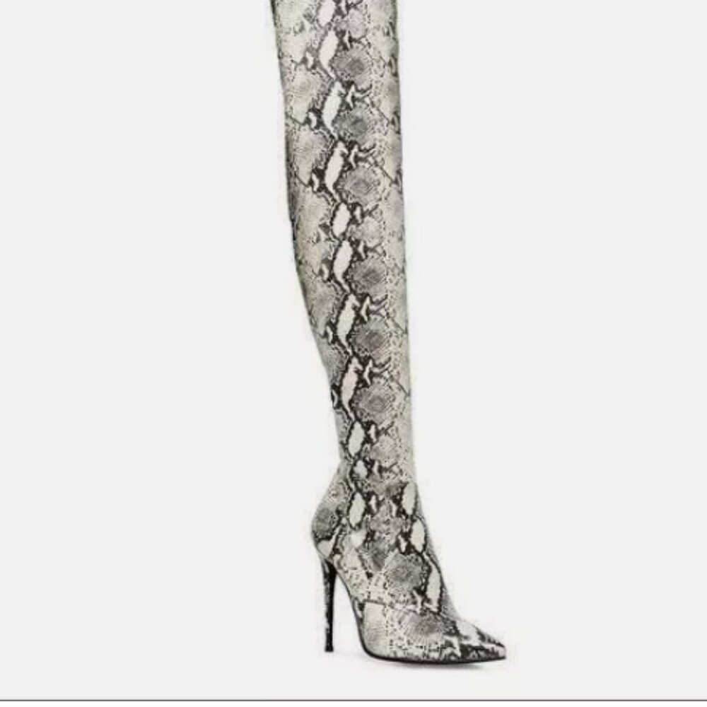 Steve Madden Snakeskin Over-the-Knee Boots - Picture 11 of 13
